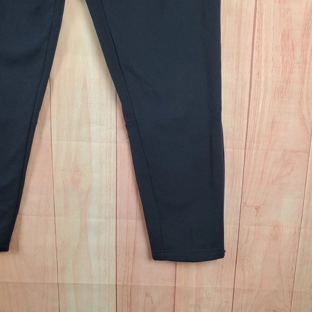Adidas Mens Taper Pants Large Navy 100% Polyester Drawstring Pockets Sweatpants